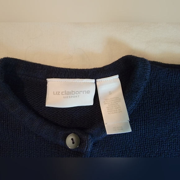 Liz Claiborne Lizsport Blue Button Cardigan Size Small - Picture 2 of 7